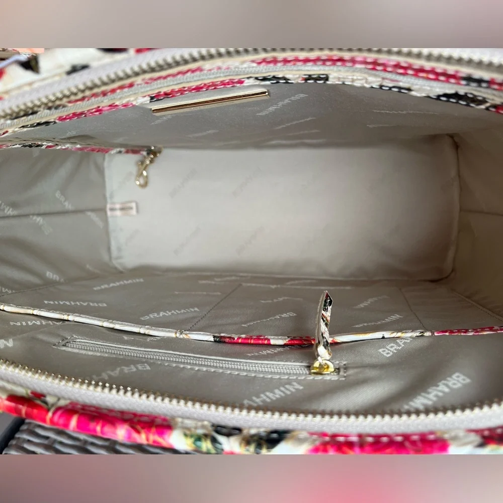 NWT Brahmin ROMANTIC ROSES Medium Asher Melbourne Tote